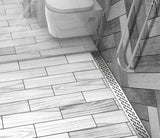 Quartz Linear Shower Drain Hawaii - Polished Chrome