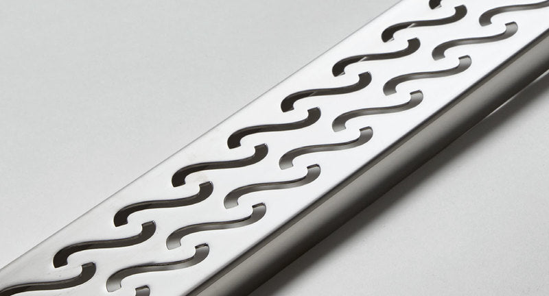 Quartz Linear Shower Drain Hawaii - Polished Chrome