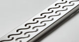 Quartz Linear Shower Drain Hawaii - Polished Chrome