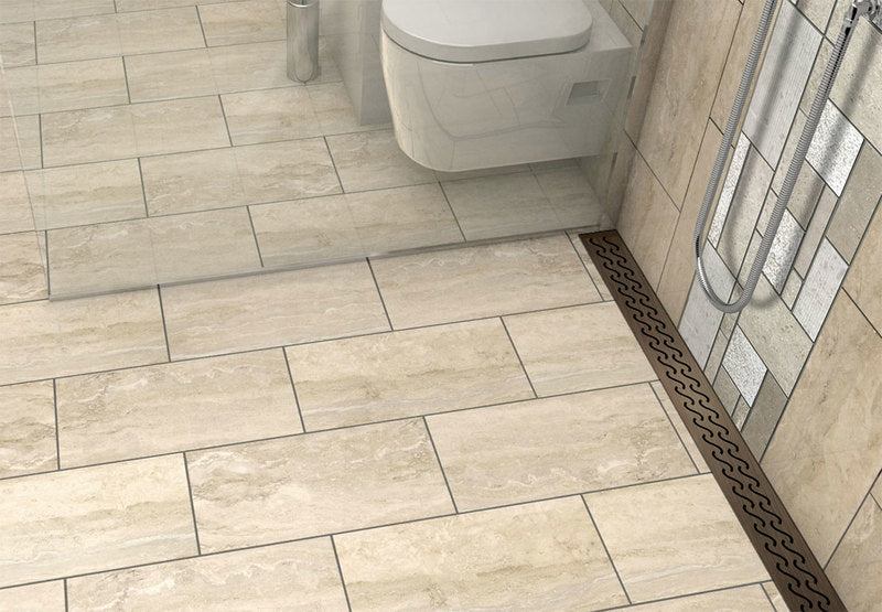 Quartz Linear Shower Drain Oil-Rubbed Bronze - Hawaii 36