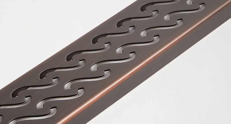 Quartz Linear Shower Drain Oil-Rubbed Bronze - Hawaii 36