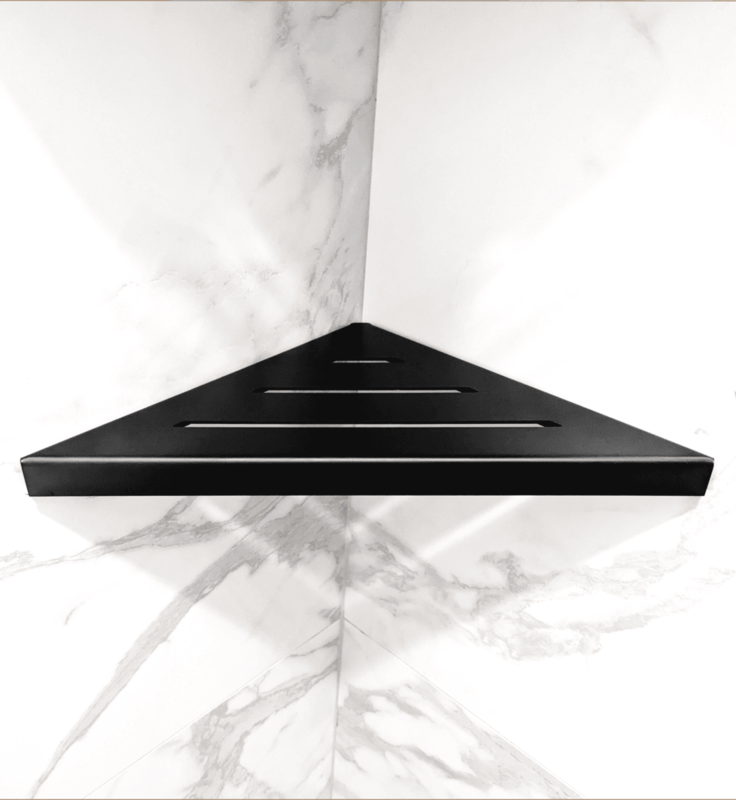 SereneDrains Triangle Shelf Stainless Steel - Matte Black 9