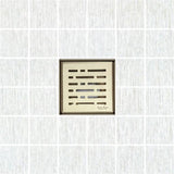 SereneDrains Square Shower Drain Broken Lane 4 Satin Gold