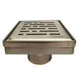 SereneDrains Square Shower Drain Broken Lane 4 Satin Gold
