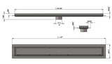 SereneDrains Linear Shower Drain Tile Insert Matte Black 35