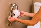 Invisia 2-in-1 Toilet Roll Holder with Integrated Grab Bar