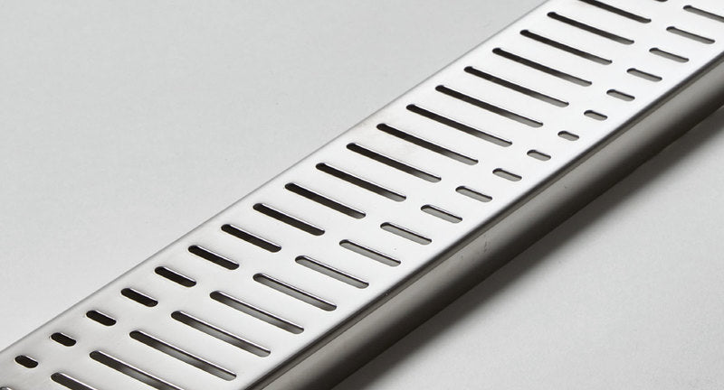 Quartz Linear Shower Drain Wave - Polished Chrome