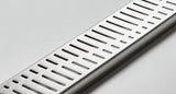 Quartz Linear Shower Drain Wave - Polished Chrome