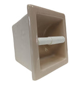 Porcelain Recessed Tissue Holder Parchment Glossy