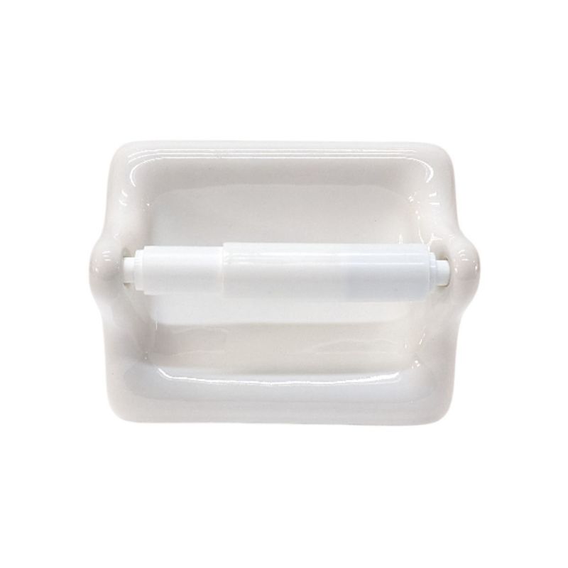 Porcelain Toilet Paper Holder - White Glossy