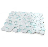 Mosaic Marble and Glass in Pebble look - Sea Blue