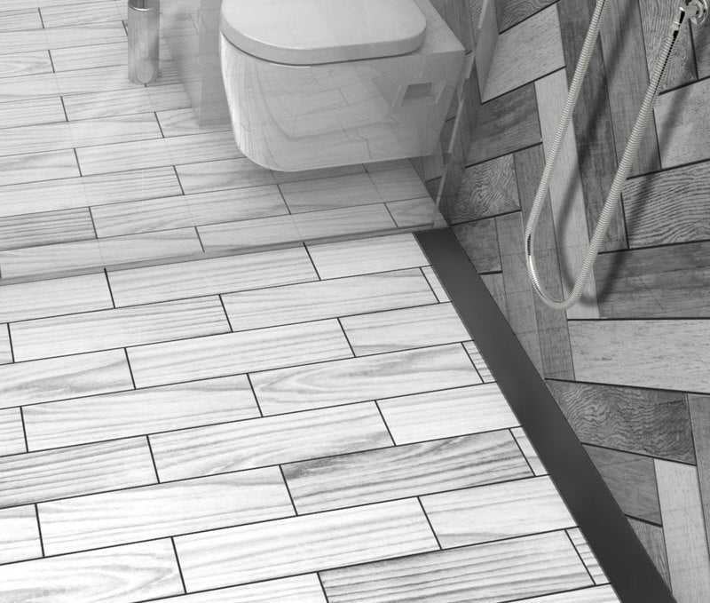 Quartz Linear Shower Drain Solid - Matte Black 60