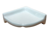 Porcelain Round Corner Shelf Small - White Glossy