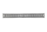 SereneDrains Linear Shower Drain Offset Outlet Broken Lane - Brushed 24