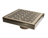 SereneDrains Square Shower Drain Broken Lane Satin Gold 6
