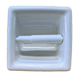 Porcelain Recessed Tissue Holder White Glossy