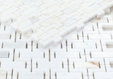 Mosaics Marble Hollow Brick Pattern - White Gold