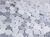 Marble Pebbles Mosaics Heart Shape - Grey Honed