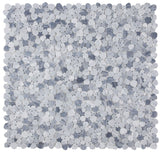Marble Pebbles Mosaics Heart Shape - Grey Honed