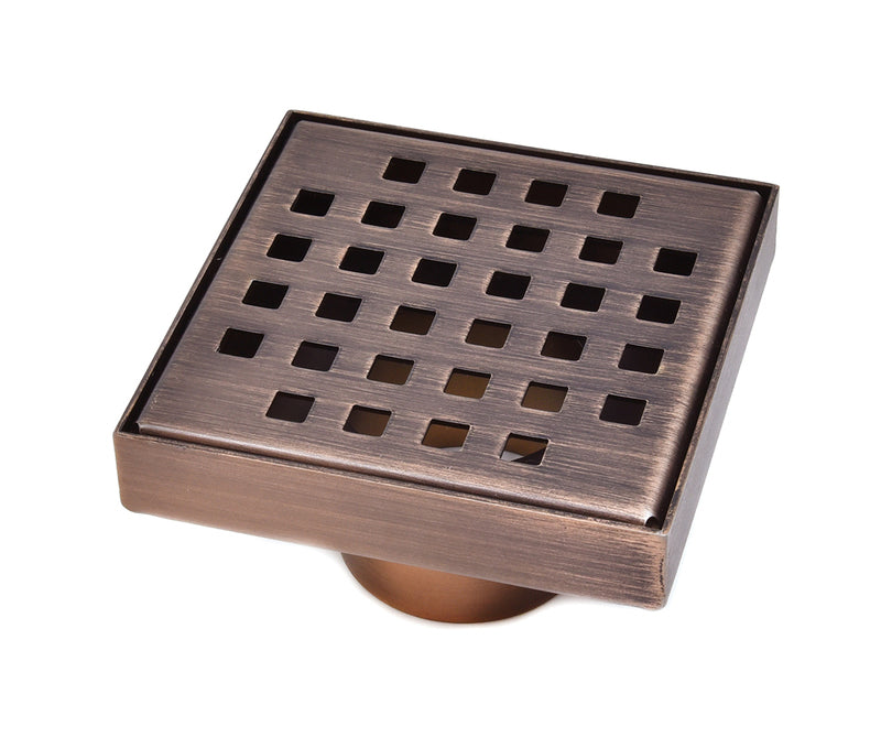 SereneDrains Square Shower Drain Traditional Square 4 ORB
