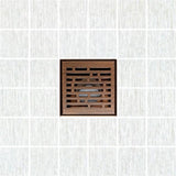 SereneDrains Square Shower Drain Broken Lane 4 Bronze