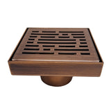 SereneDrains Square Shower Drain Broken Lane 4 Bronze