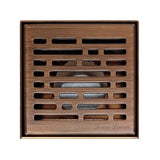 SereneDrains Square Shower Drain Broken Lane 4 Bronze