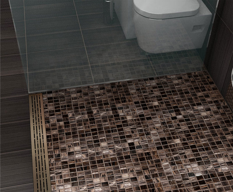 Quartz Linear Shower Drain Oil-Rubbed Bronze - Mix 48
