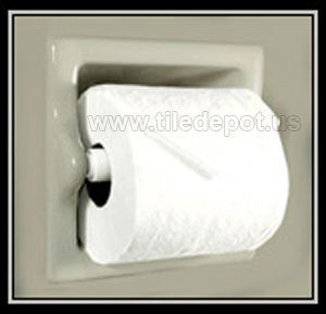 Recessed Tissue Holder Extended - Parchment Glossy