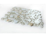 Calacatta Marble and Glass in Pebble look - Gold