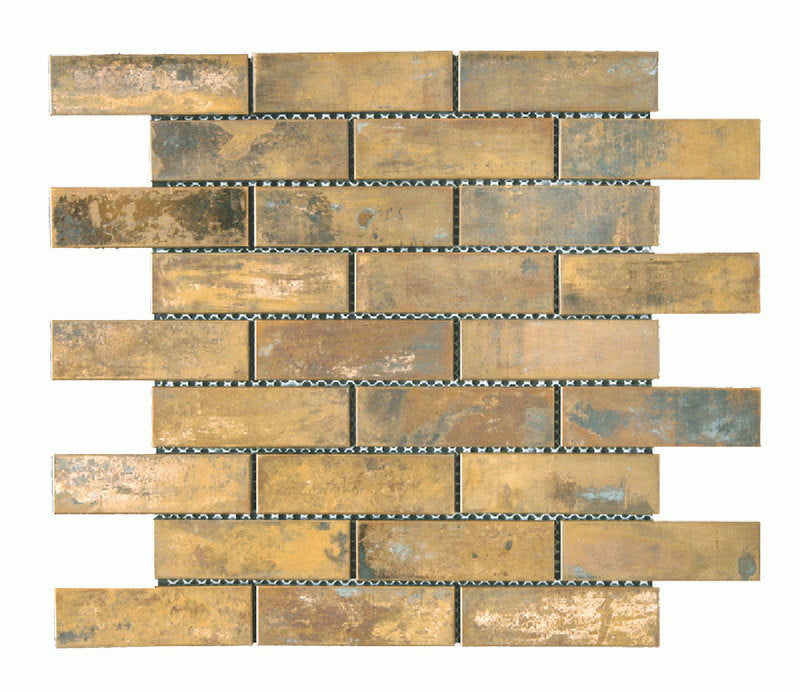 Bologna Metal Tile Antique Copper 1 x 4