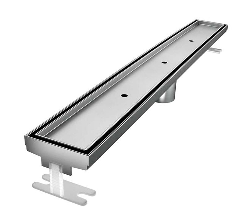 Quartz Linear Shower Drain Brushed Stainless - Tile Insert 55