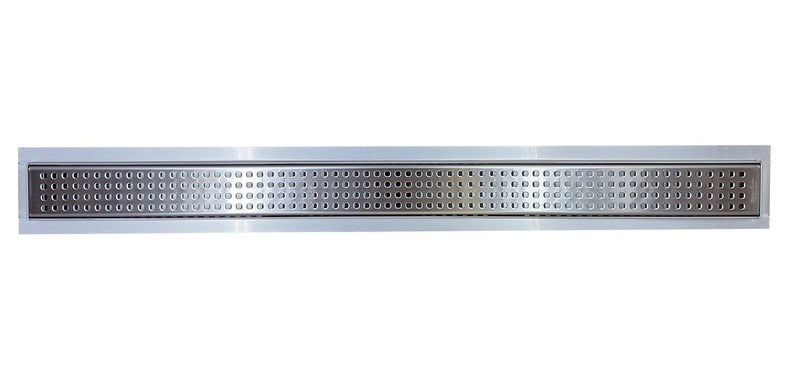SereneDrains Linear Shower Drain Traditional Square - Brushed 30