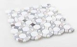 Mosaic Marble Circular Shape - Blue White