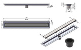 SereneDrains Linear Shower Drain Invisible Slim Design 24
