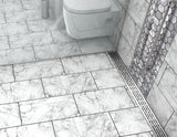 Quartz Linear Shower Drain Mix - Polished Chrome