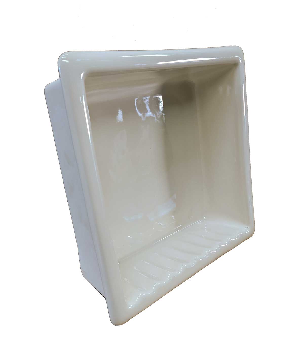 Recessed Shampoo Square Porcelain Biscuit Glossy