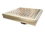 SereneDrains Square Shower Drain Traditional Square 6 Gold
