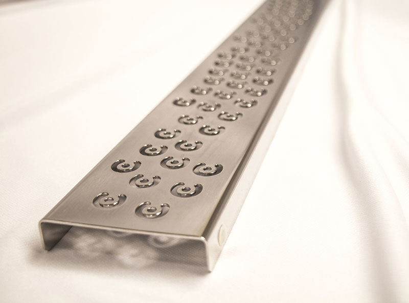 Quartz Flange Edge Linear Drain Rain Drop