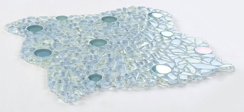 The Coin Series Glass Tile - Blue Laguna