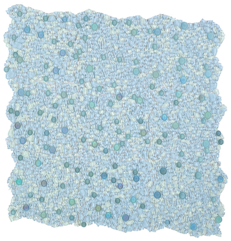 The Coin Series Glass Tile - Blue Laguna