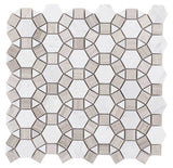 Mosaic Volakas Marble Circular Shape - Almond White