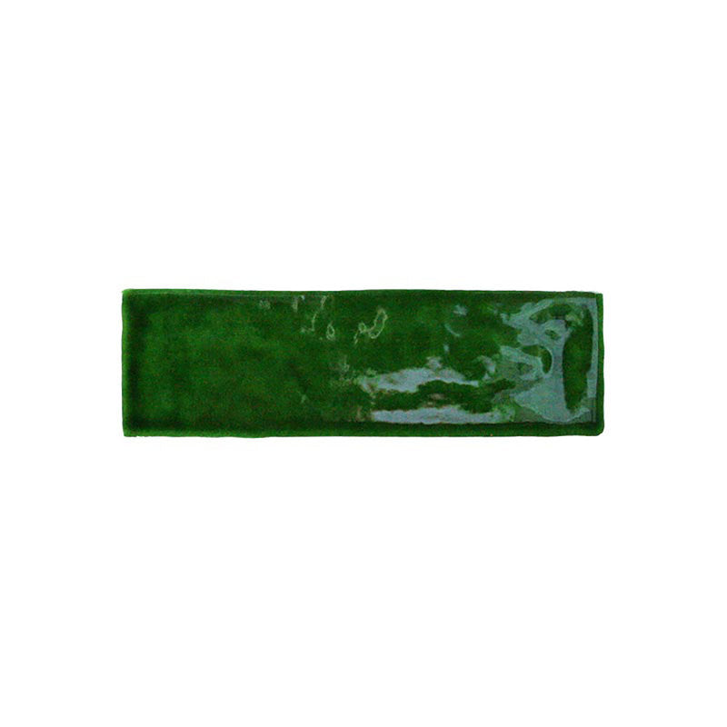 Kaleidoscope Handmade Ceramic Tile 2x8 - Emerald