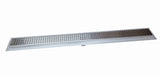SereneDrains Linear Shower Drain Traditional Square - Brushed 30