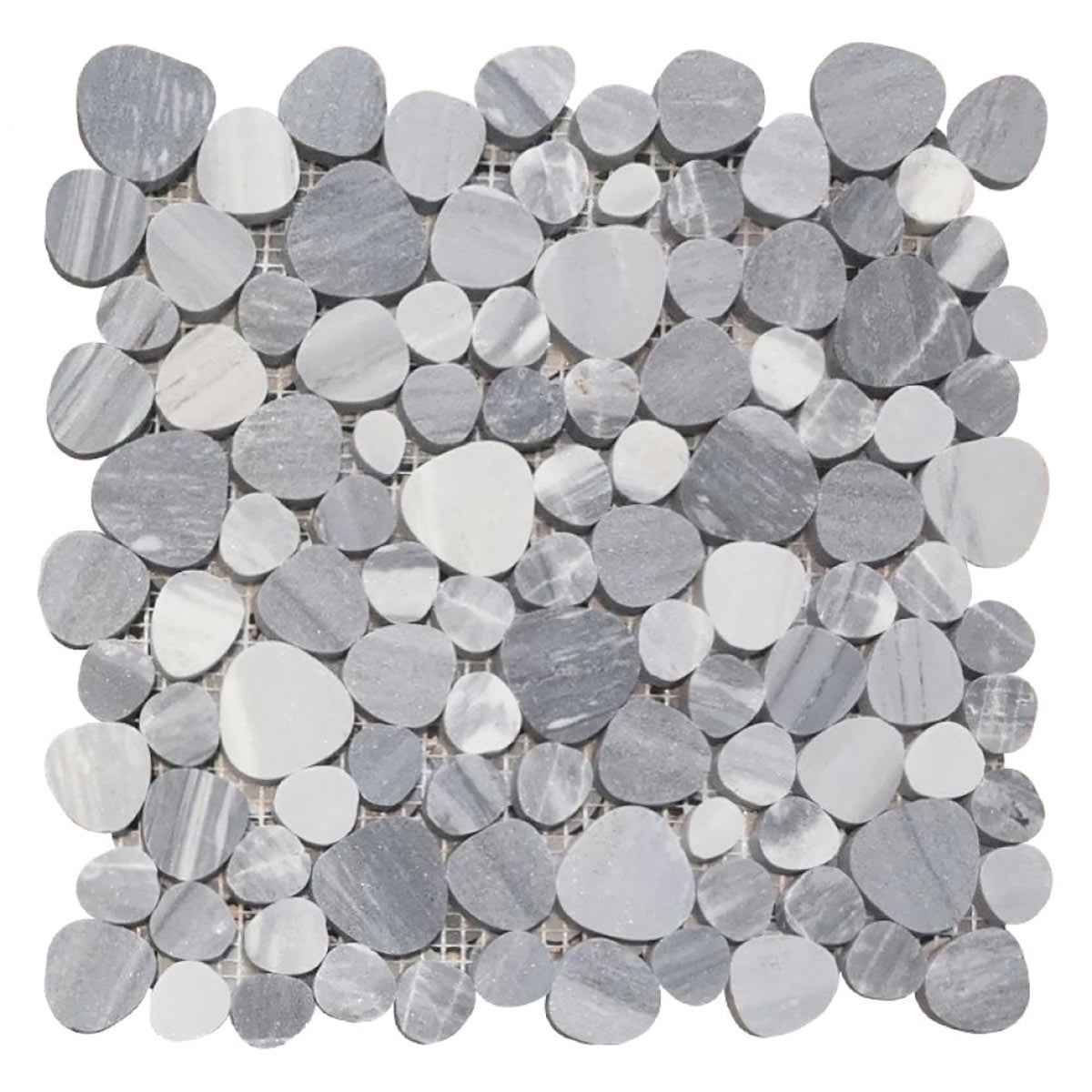 Marble Pebbles Mosaics Heart Shape - Italian Blue