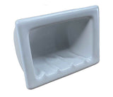 Recessed Soap Dish Porcelain 6 x 4 White Matte
