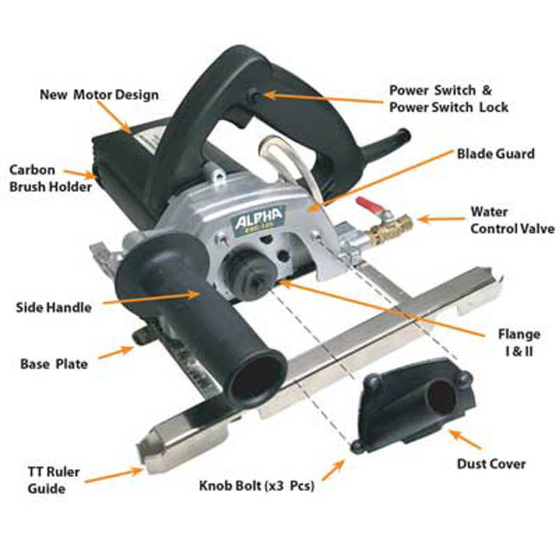 Alpha ESC-125 Electric Wet and Dry Stone Cutter