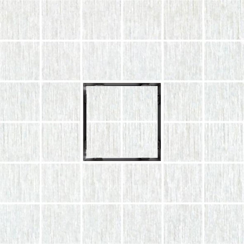 SereneDrains Square Shower Drain Invisible Hidden 6 inch