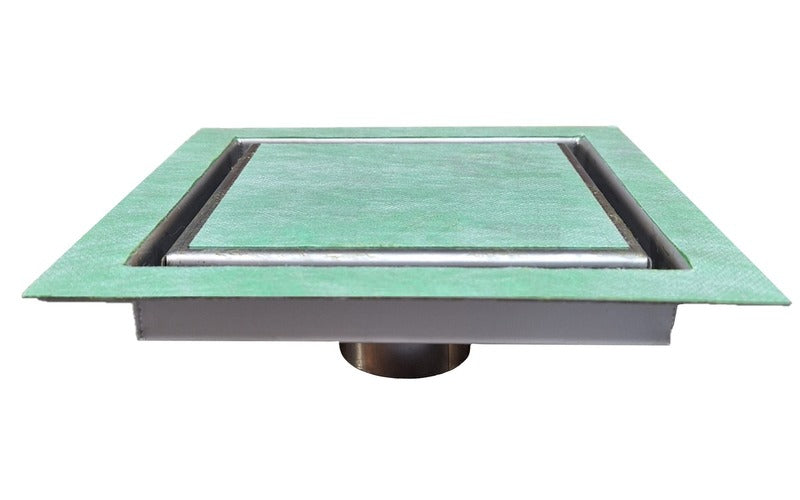 SereneDrains Square Shower Drain Invisible Hidden 6 inch