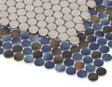 Mosaic Handmade Porcelain Penny Round - Shadow